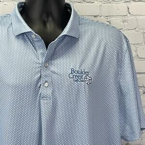 Boulder Creek Golf Club Johnnie-O Performance Jersey Polo Shirt Blue XL X-Large